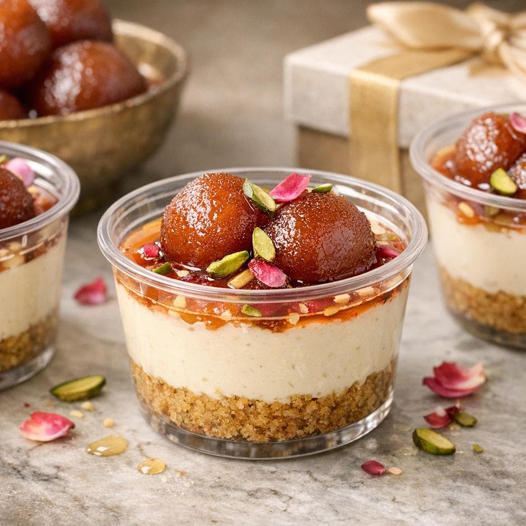 Gulab Jamun Cheesecake Cups (Mini)