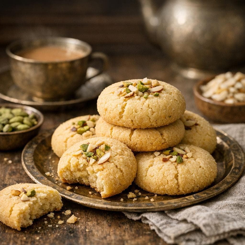 Nankhatai (Indian Shortbread Cookies)